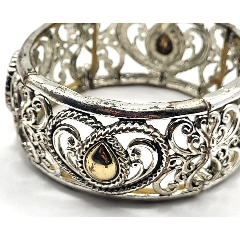 Chunky Western Cuff Bracelet 7.5in